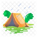 Regencamping Zelt Regen Symbol