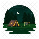 Outdoor Cooking Camping Landscape Campsite Icon