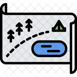 Camping Map  Icon