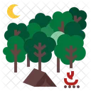 Camping Night Tent Icon