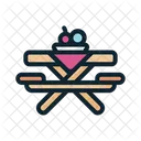 Camping Table Bench Picnic Icon
