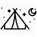 Camping Tent Night Camp Icon