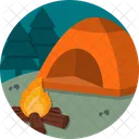 Outdoor Shelter Camping Gear Icon