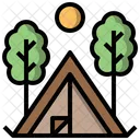 Camping Tent Activities Scenery Icon