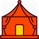 Camping Tent Canopy Circus Show Concept Icon