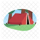 Tent Triangle Red Icon