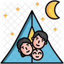 Camping Trip Family Trip Tourists Icon