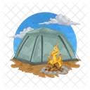 Camping Zelt Lager Icon