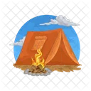 Camping Zelt Lager Icon