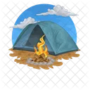 Camping Zelt Lager Icon