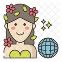 Gaia Globo Grego Icon