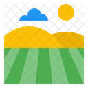 Paisaje Colinas Sol Icono