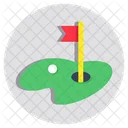 Campo De Golf Bandera De Golf Campo De Golf Icono