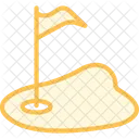 Campo De Golf Bandera Golf Icono