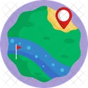 Golf Mapa Ubicacion Icono