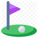 Campo De Golf Bandera De Golf Campo De Golf Icono