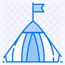 Campamento Militar Camping Paisaje Icono