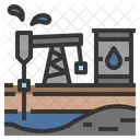 Yacimiento Petrolifero Plataforma Petroleo Icono