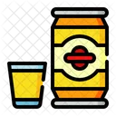 Can and glass alcohol  Icon