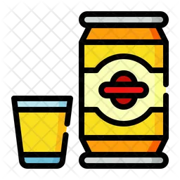 Can and glass alcohol  Icon