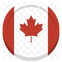 Canada Flag Circle Icon