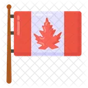 깃대 캐나다 국기 캐나다 소위 아이콘