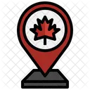 캐나다 위치  아이콘