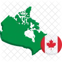 Canada Map Flag Icon