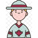 Canadian Man Canadian Nationality Icon