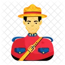 Canadian Policeman Royal Police Soldier Face 아이콘