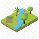 Canal Cityscape Water Irrigation Icon