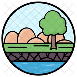 Canal Waterscape  Icon