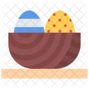 Canasta de huevos de pascua  Icono