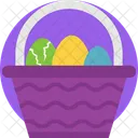 Canasta de huevos de pascua  Icono