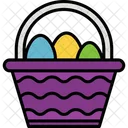 Canasta de huevos de pascua  Icono