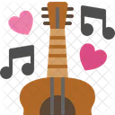 Amor Musica Guitarra Ícone