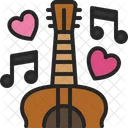 Amor Musica Guitarra Ícone