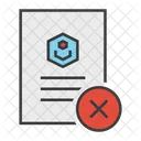 Cancel Reject Document Icon