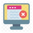 Cancel Webpage Monitor Icon