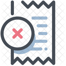 Cancel Bill Icon Of Colored Outline Style Available In Svg Png Eps Ai Icon Fonts