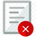 Cancel Document File Icon