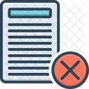 Cancel Document Cancel Document Icon