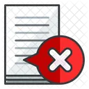 Cancel Document File Icon