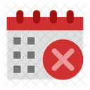 Cancel Event Schedule Date Icon