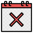 Cancel Calendar Time And Date Icon