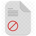 Cancel Operation Document Icon