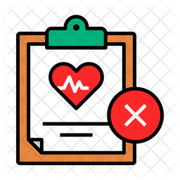 Cancel Heart Report Icon