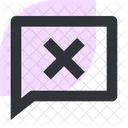 Cancel Comment Chat Denied Icon