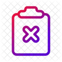 Clipboard Cancel Refusal Icon