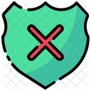 Cancel Protection Shield Deactivate Icon